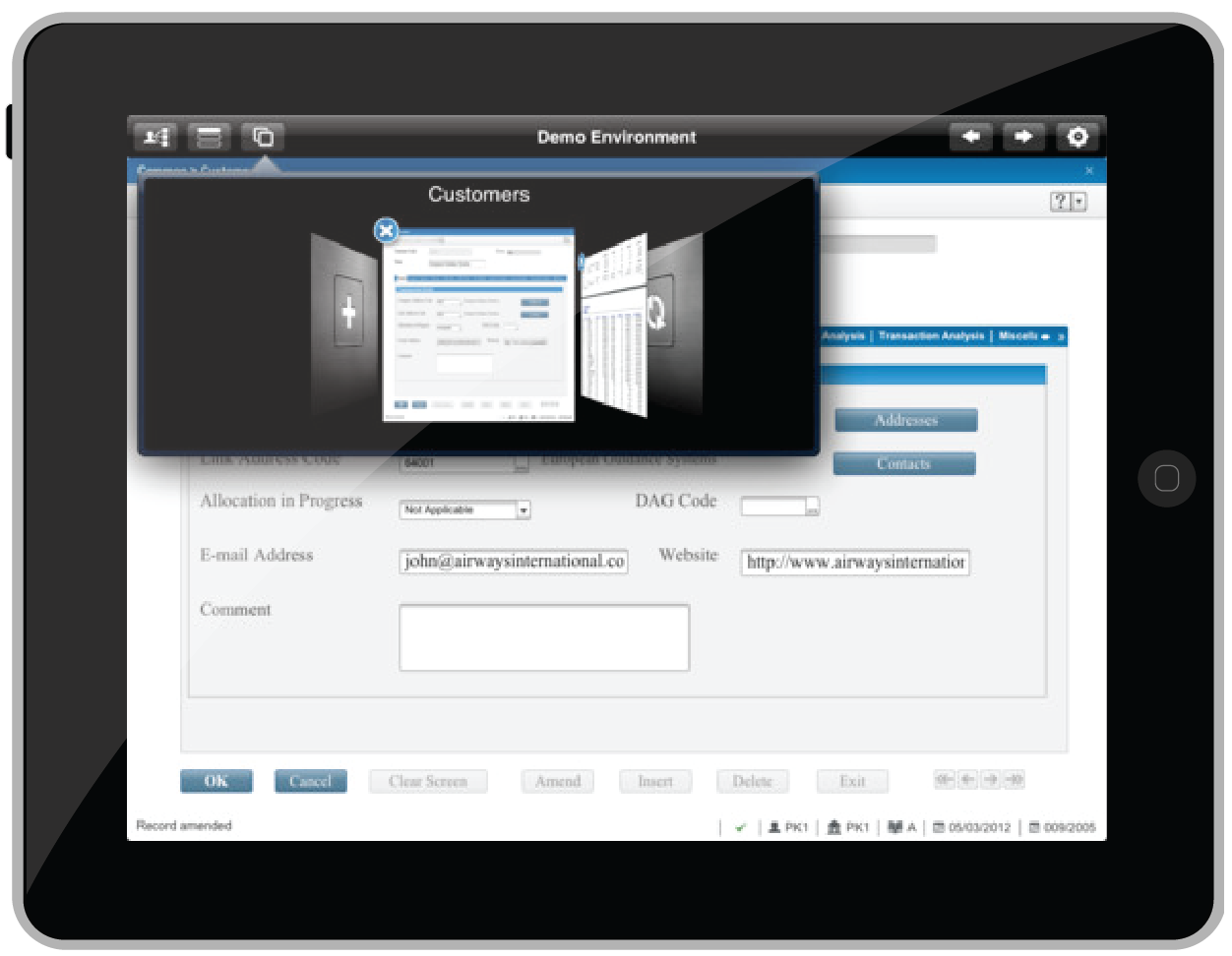 Infor10 Financials Business (SunSystems) is now available on iPad