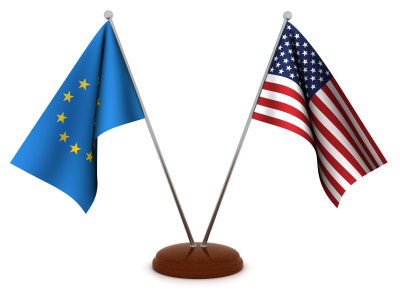 Us Eu flags