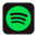 [CITYPNG.COM]Square Black & Green Spotify App Icon PNG - 1500x1500