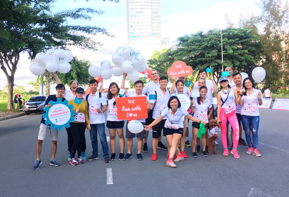 TRG and PJ's Coffee staff at BBGV Fun Run 2017