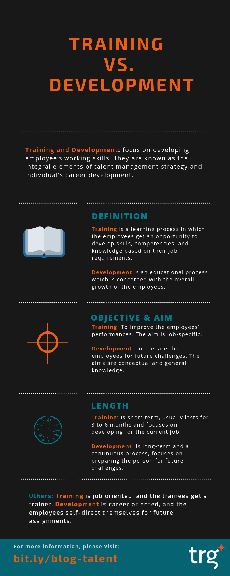 Infographic 3 core differences between Training and Development-EN