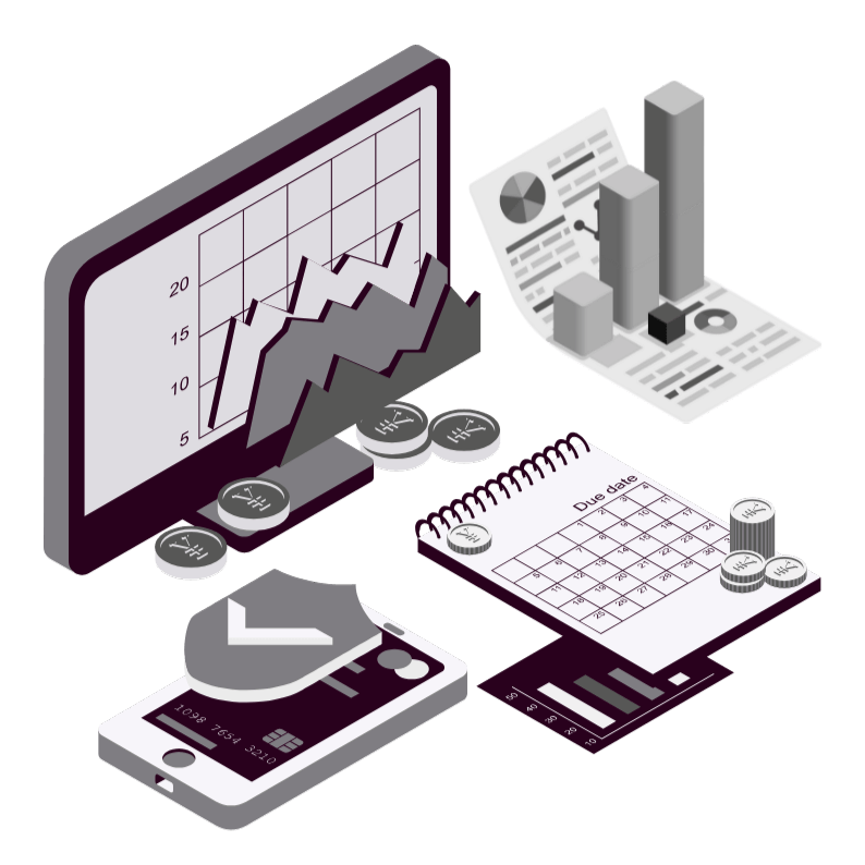 financial-reporting-icons-black-white